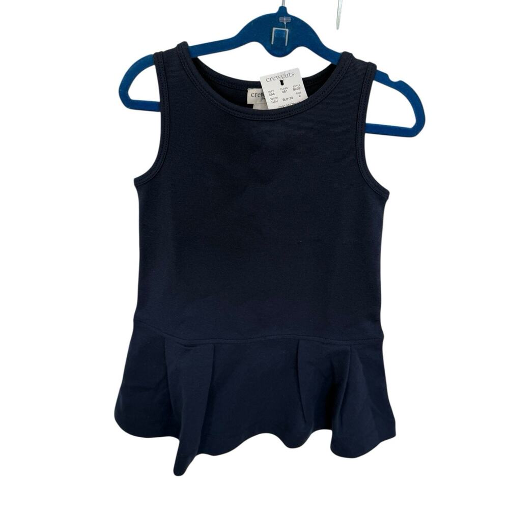 J Crew Crewcuts Girls Blue Sleeveless Jumper Dress Size 2